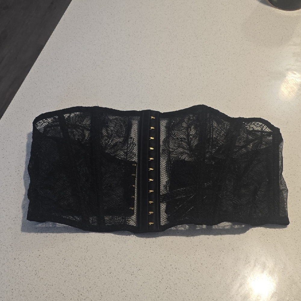 Victoria's Secret Black Sheer Bustier